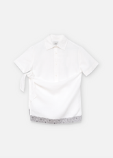 Keten Kısa Kollu Kadın Gömlek