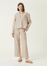V Neck Blouse & Pant Set /Womenswear