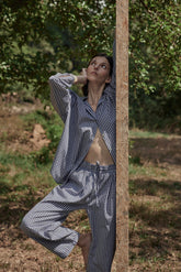 Checked Shirt & Pant Set /Womenswear