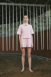 Pink Shirt & Shorts Set / womenswear