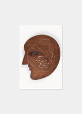 Postcard - a fossil of a hand (in the touch of a cheek)