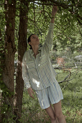 Striped Shirt & Shorts Set / Womenswear