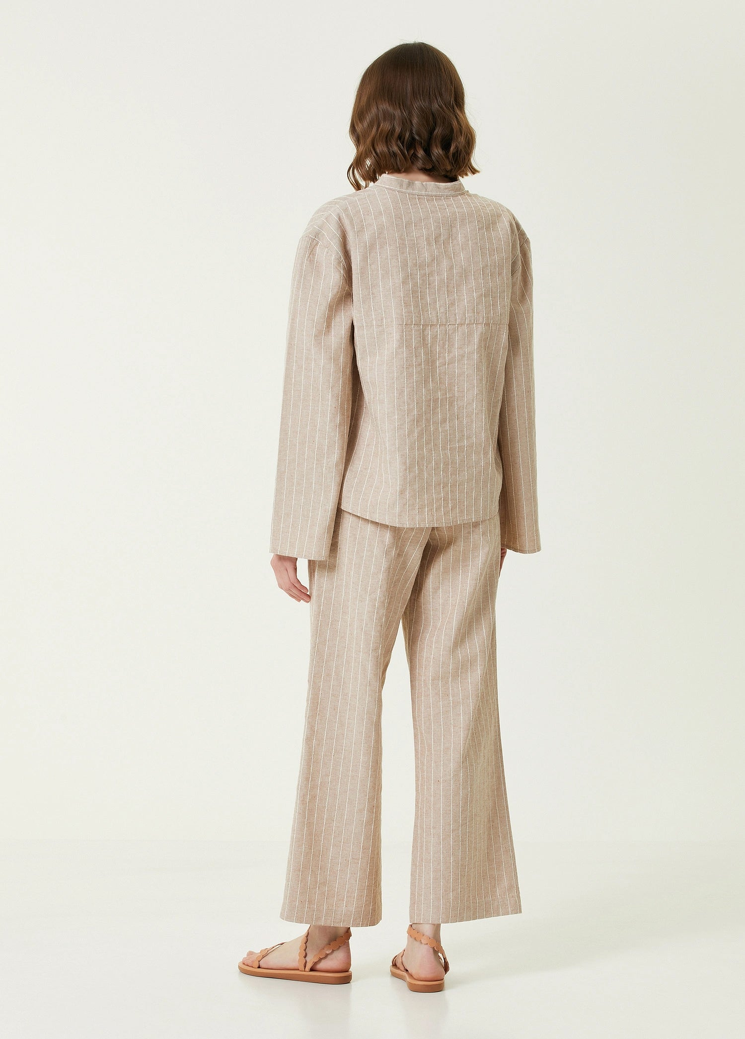 V Yaka Bluz & Pantolon Takım