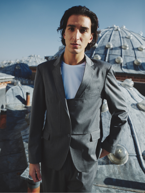 Grey Loose Unisex Jacket