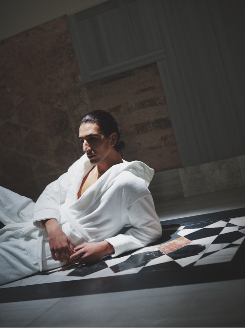 White Unisex Bathrobe