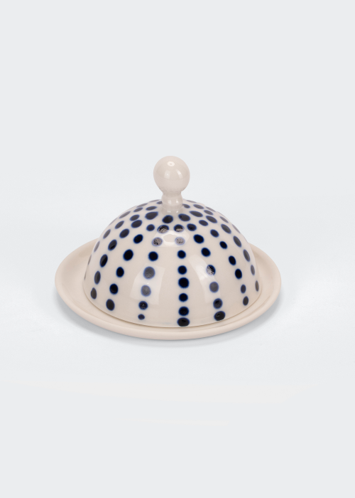 Mini BANU Bell & Plate "Cobalt Dot"