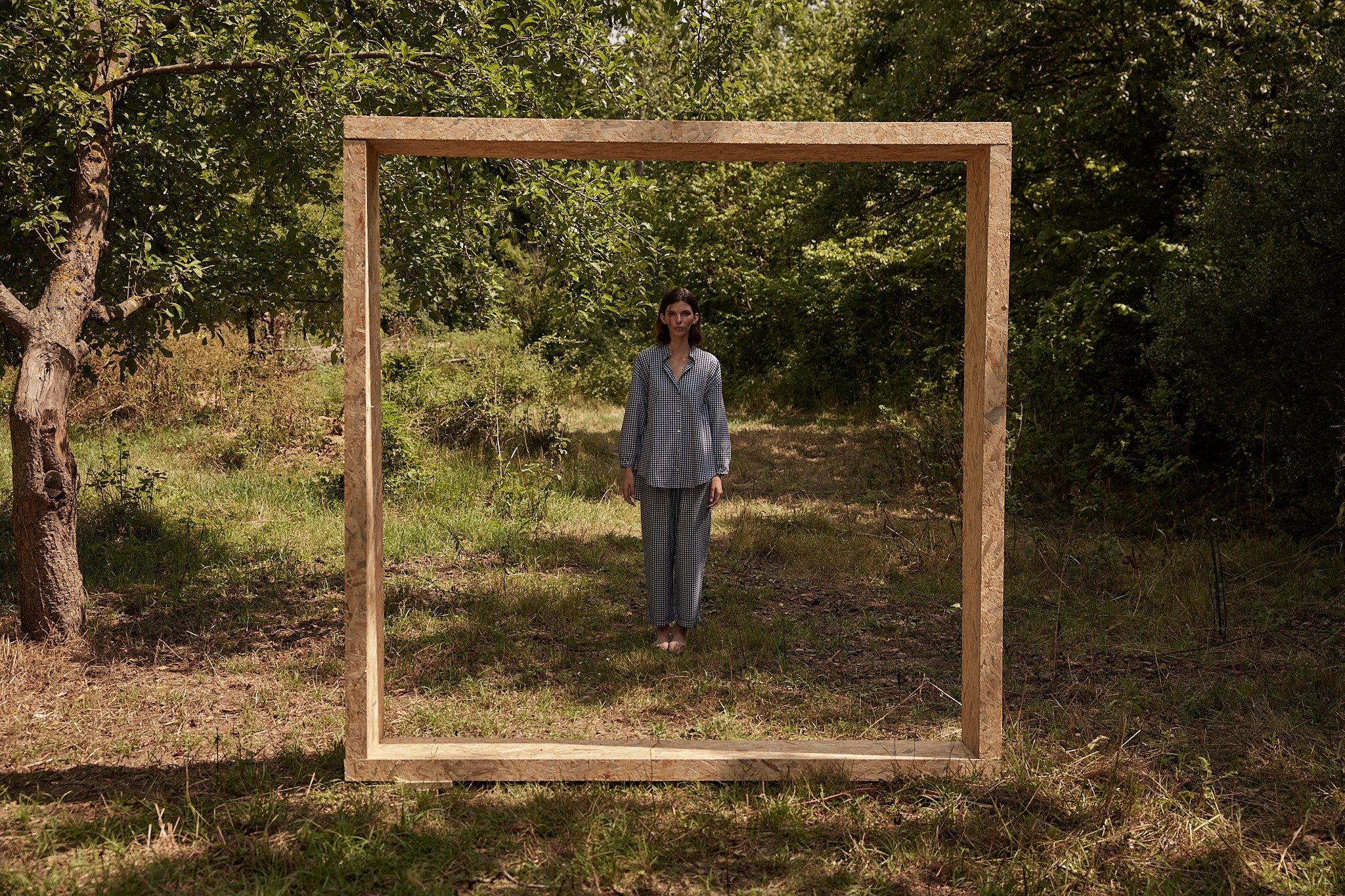 Kare Desenli Gömlek & Pantolon Takım