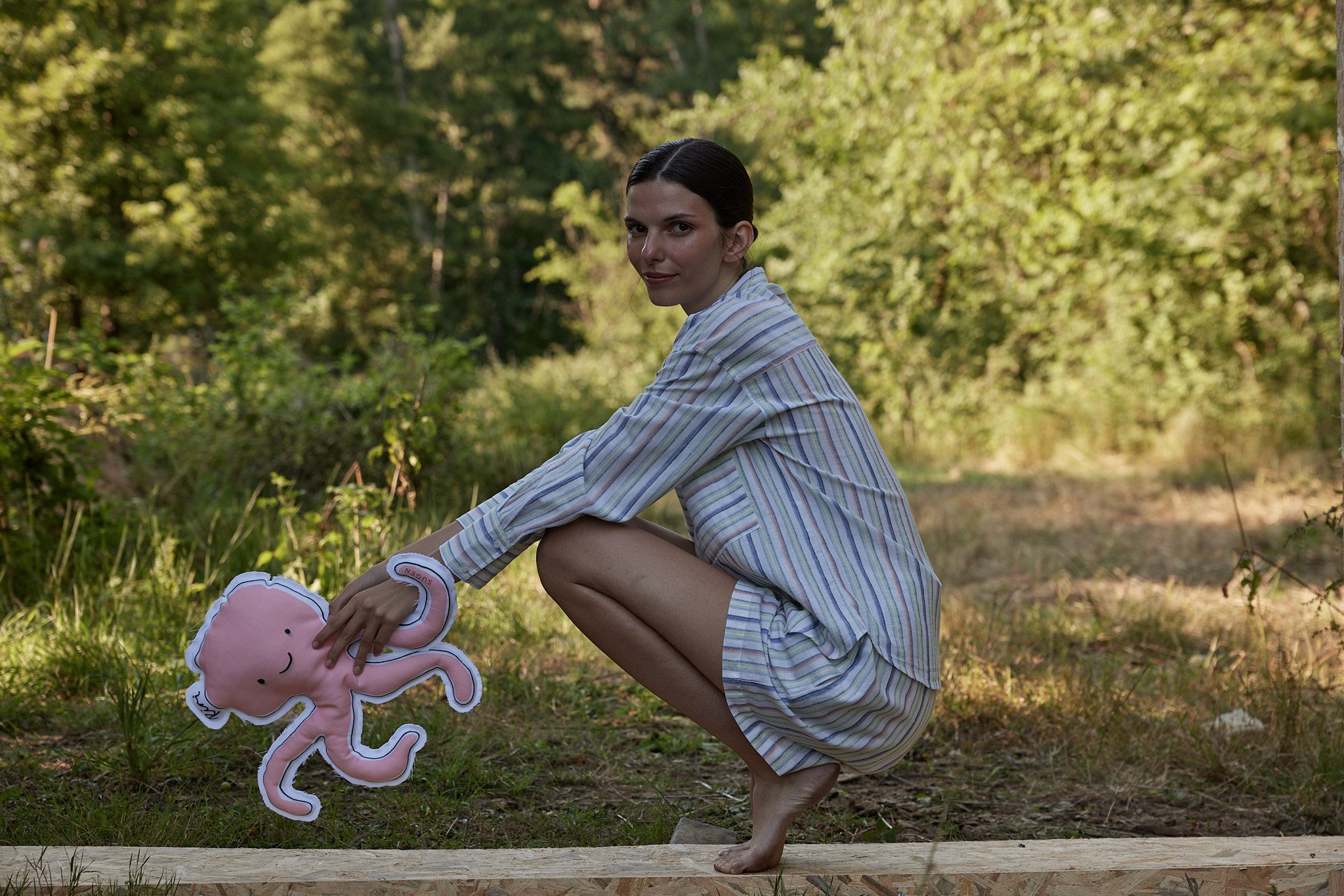 Çizgili Gömlek & Şort Takım