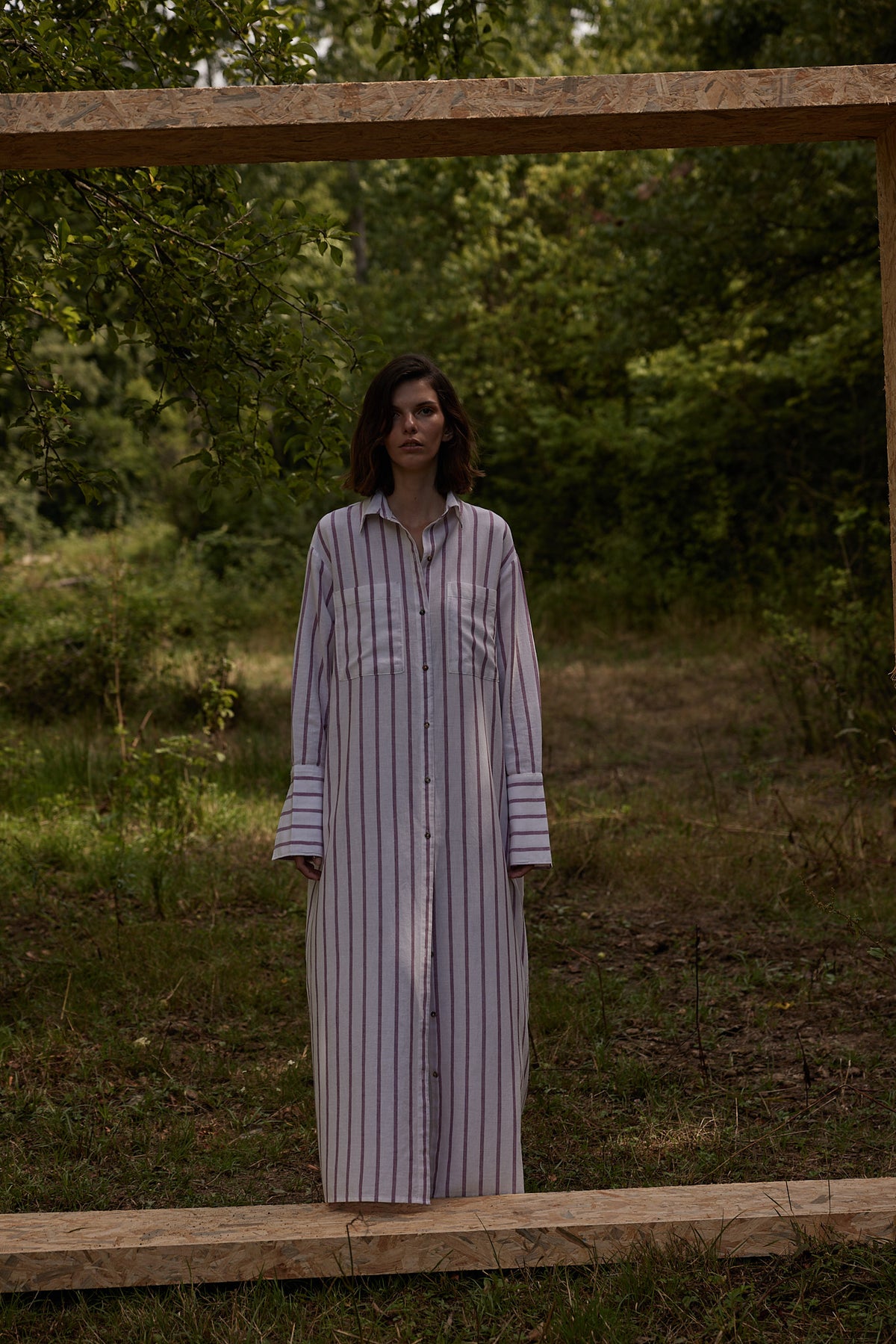Striped Shirt Dress / Womenswear