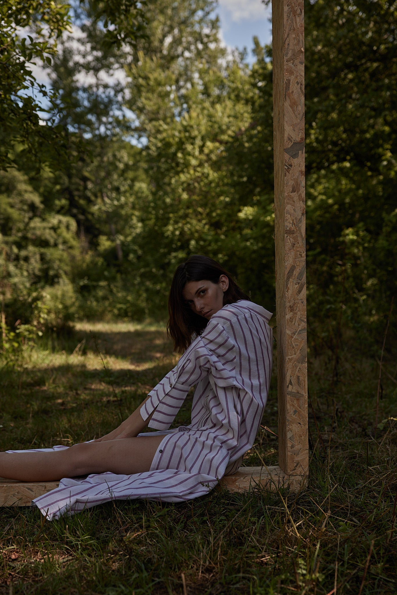 Striped Shirt Dress / Womenswear