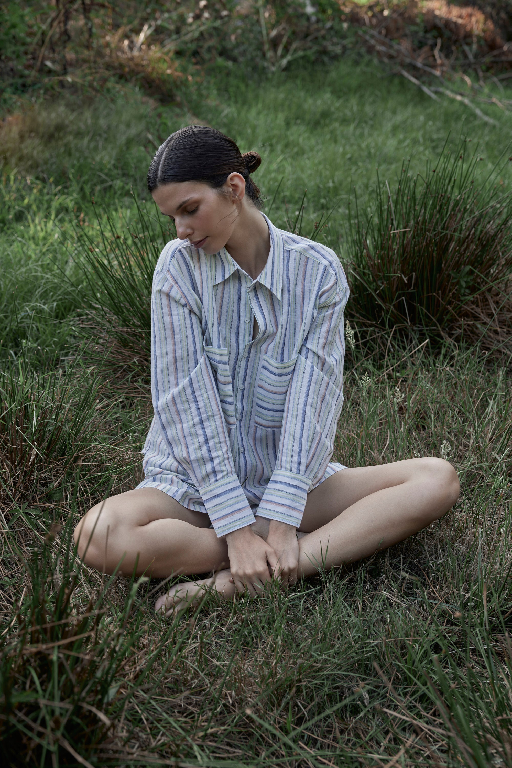 Çizgili Gömlek & Şort Takım