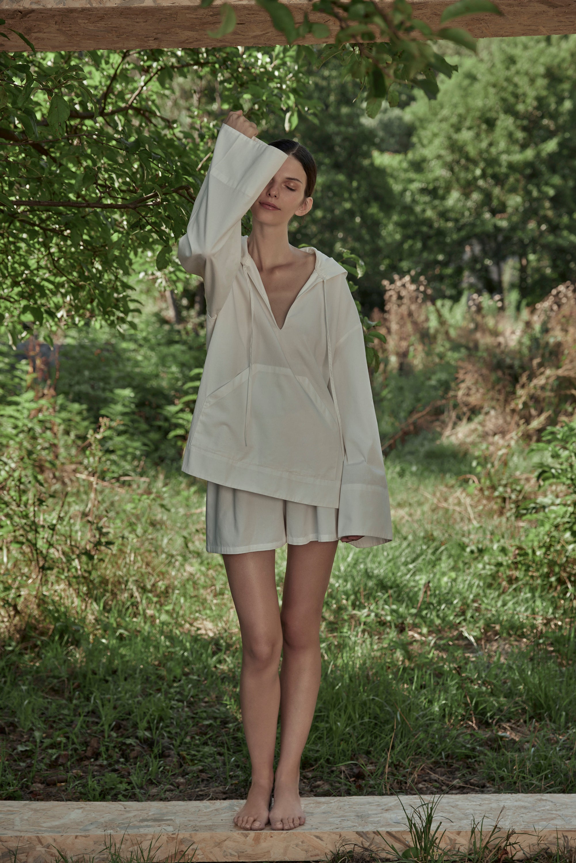 Kapüşonlu Şort Takım