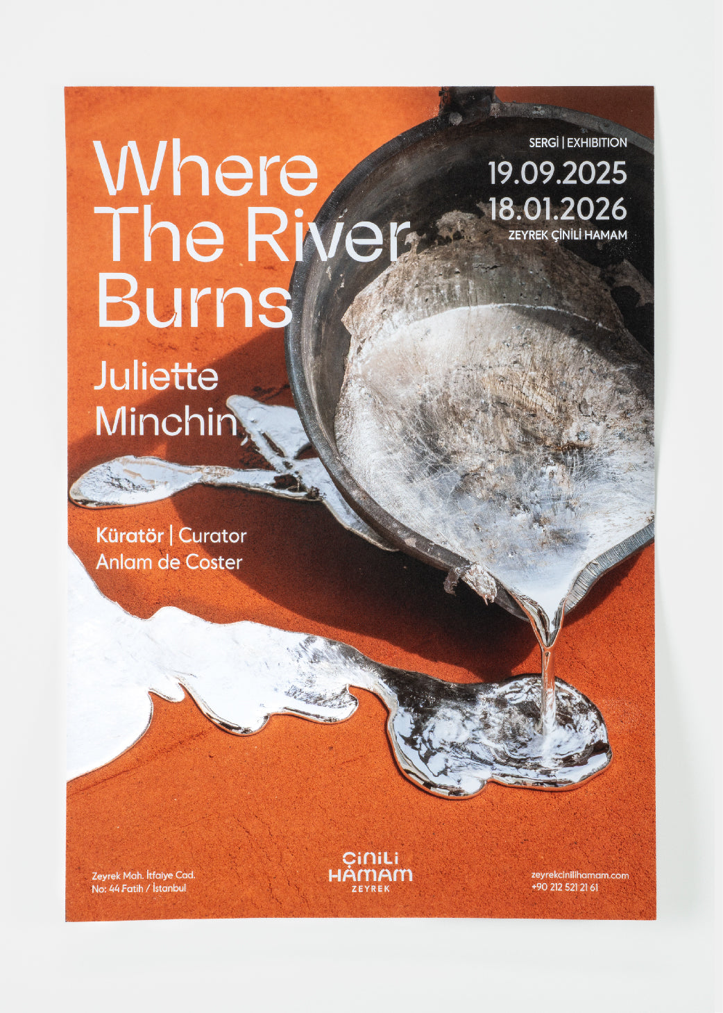Exhibition opening poster (orange background)
